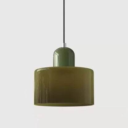 Vintage Stained Glass Mini Pendant Light in Pink Green White - Decorbites