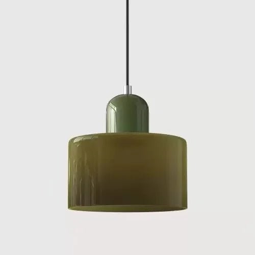 Vintage Stained Glass Mini Pendant Light in Pink Green White - Decorbites