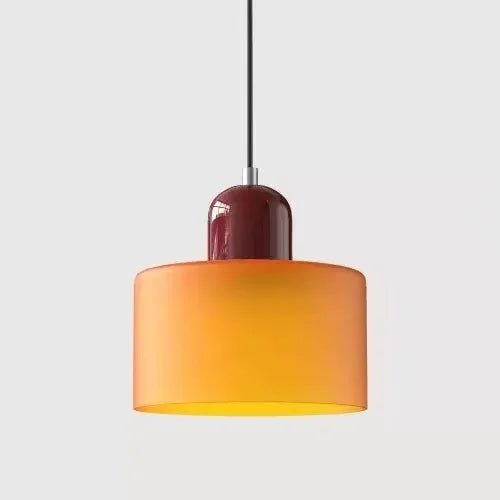 Vintage Stained Glass Mini Pendant Light in Pink Green White - Decorbites