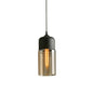 Vintage Style Amber Glass Pendant - Single-Bulb Dining Room Lighting