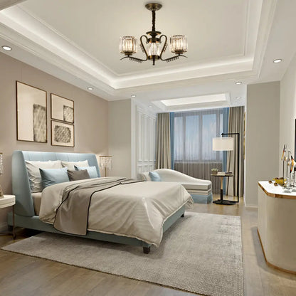 Lámpara de araña de cristal negro estilo vintage con forma de tambor - Lámpara colgante de 3/5 cabezas para comedor