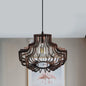 Vintage Style Geometric Suspension Light - Adjustable Brass/Rust Iron Hanging Ceiling Light with 1 Light