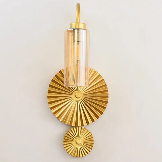 DecorBites™ DecorBites™ Vintage Style Gooseneck Wall Sconce with Lotus Leaf Design and Multi-Colored Glass Shade