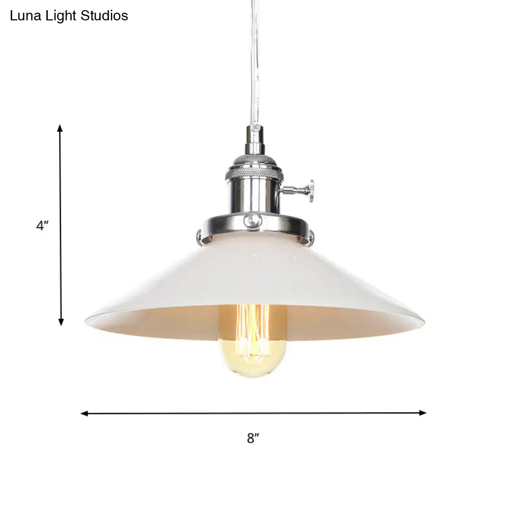 Vintage Style Hanging Pendant Lamp - Height Adjustable Conic Restaurant Lighting