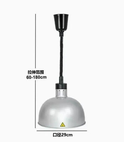 Vintage Telescopic Stainless Steel Buffet Heat Pendant Lamp - Decorbites