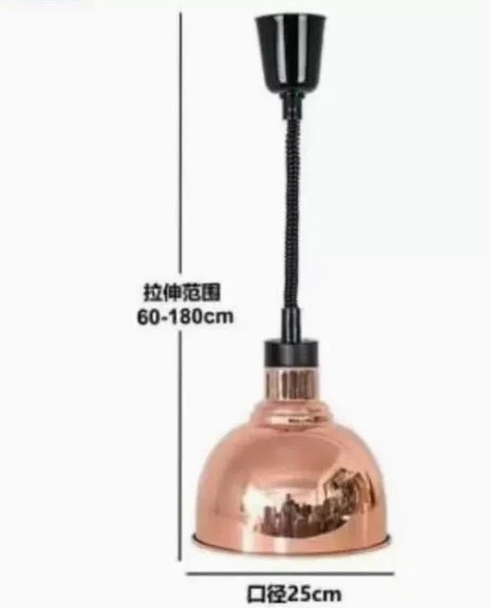 Vintage Telescopic Stainless Steel Buffet Heat Pendant Lamp - Decorbites
