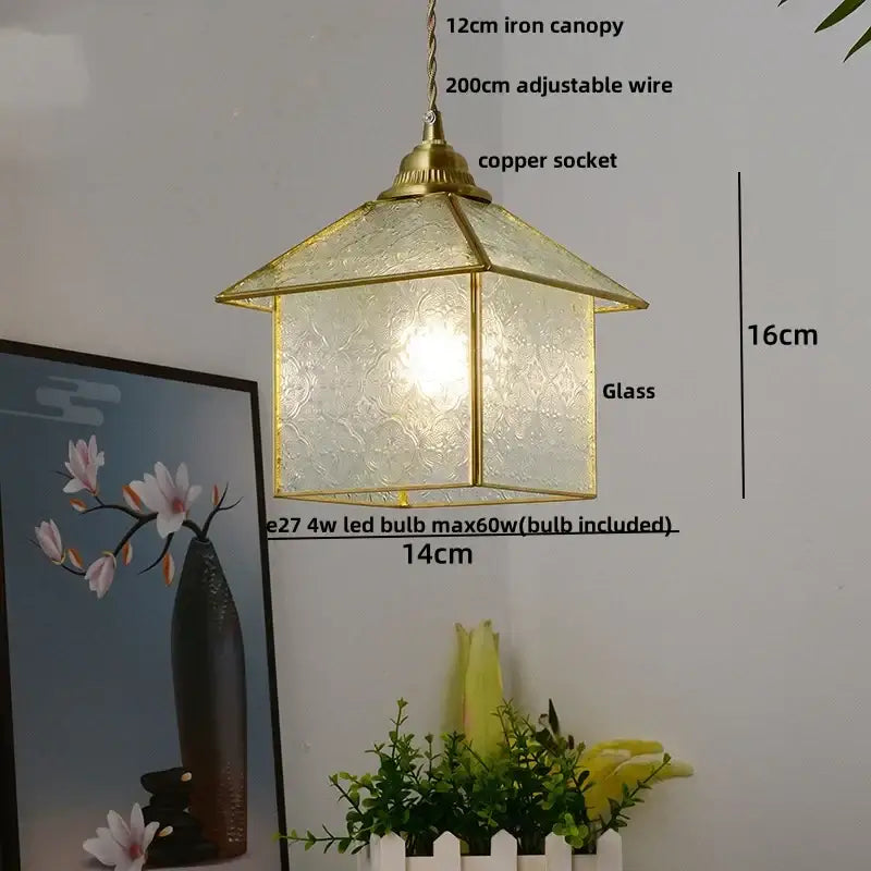 Vintage tiffany stained glass pendant lamp with brass vintage glass and 12cm iron canopy decorbites brass vintage fixture