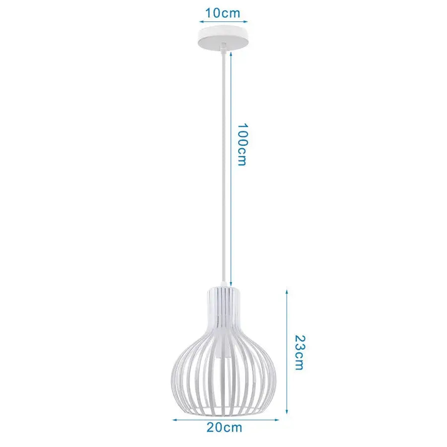White wireframe pendant light with modern cage design and sleek cylindrical stem for decorbites dome shade loft decorbites dome shade pendant light
