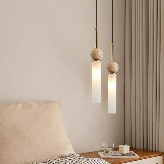 Wabi-Sabi Cream Stone Pendant Light - Decorbites