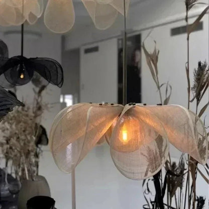 Wabi-Sabi Fabric Flower Pendant Light - Decorbites