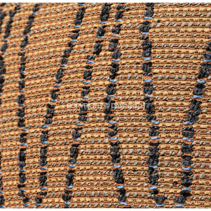 Wabi sabi tan and dark gray woven throw pillow case with textured striped pattern for living room decor