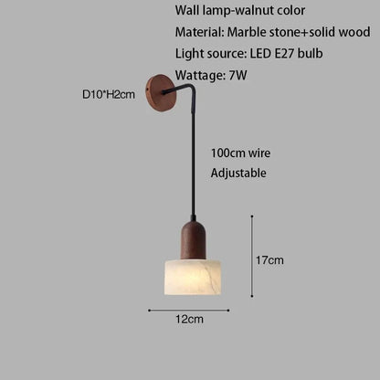Wabi-Sabi White Marble Stone Pendant Light - Decorbites