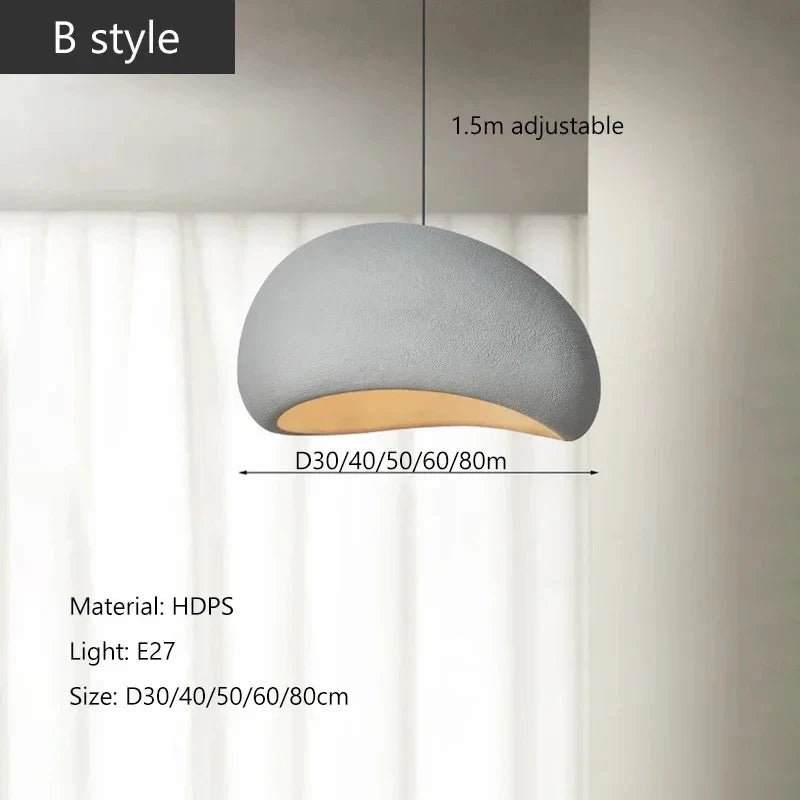 Wabi Sabi White Or Gray Sculpted Pendant Light - Decorbites