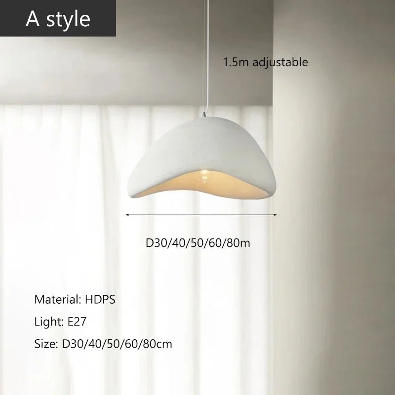 Wabi Sabi White Or Gray Sculpted Pendant Light - Decorbites