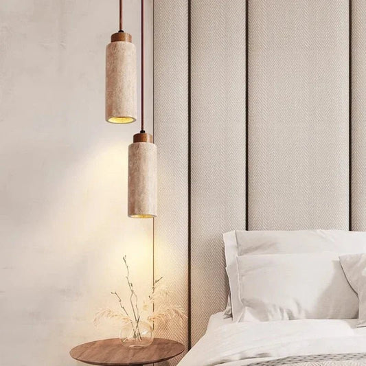 Wabi-Sabi Yellow Marble Stone Pendant Light - Decorbites