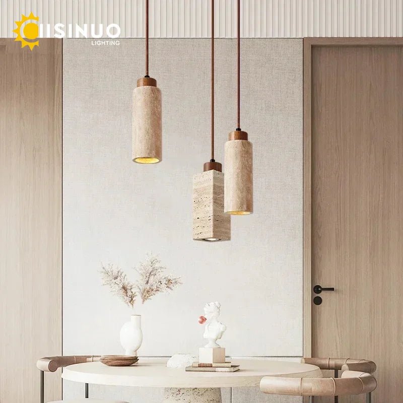 Wabi-Sabi Yellow Stone Cave Pendant Light - Decorbites