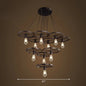 Wagon Wheel Cast Iron Chandelier Pendant Light for Dining Room - Loft Style