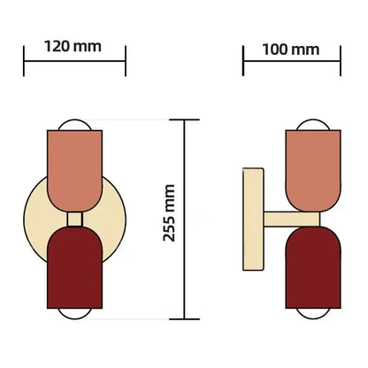 Decorbites™ colorful wall lights nordic minimalist wall sconce dimensions for bedroom and living room use