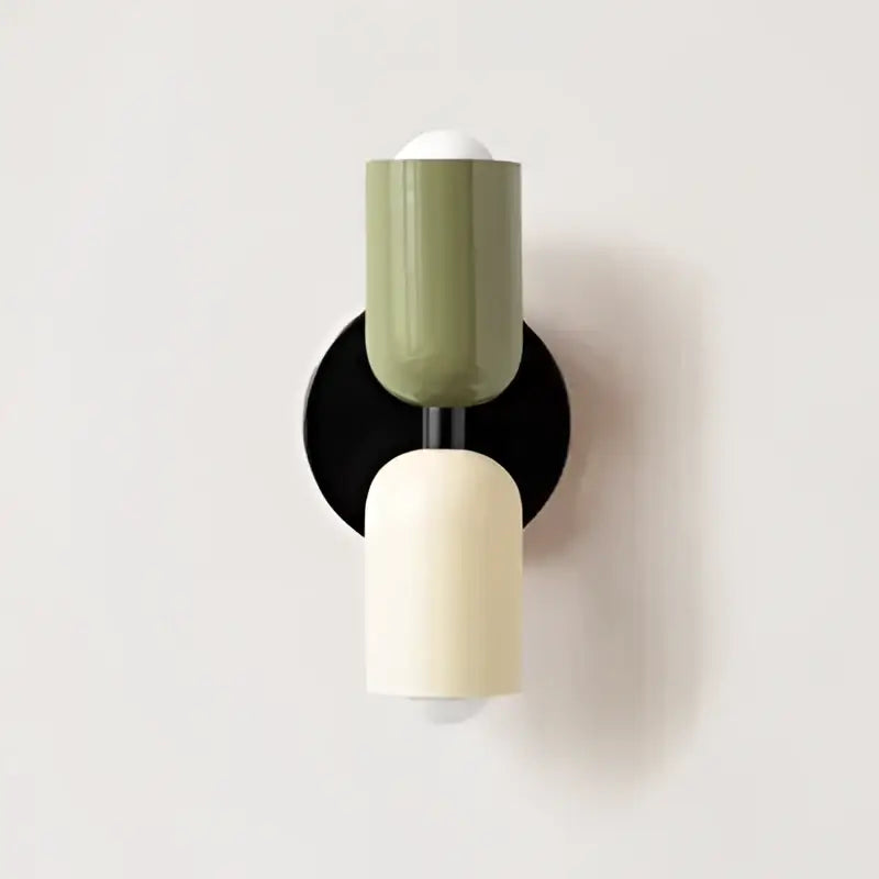 DecorBites two-toned light colorful wall sconce modern nordic minimalist design for bedroom and living room use
