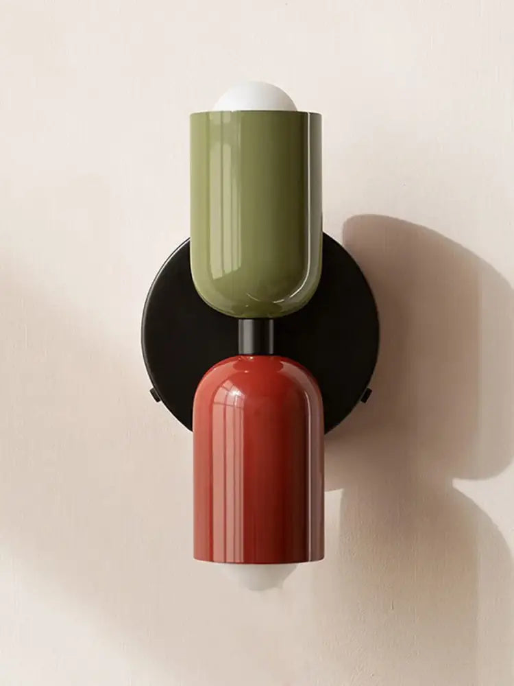 Two-toned DecorBites™ wall sconce featuring colorful light wall design for modern nordic bedroom and living room decor