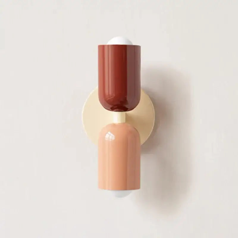 Decorbites two-toned wall sconce featuring colorful wall lights nordic design for bedroom and living room use