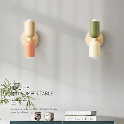Two-toned decorbites™ wall lights nordic minimalist colorful wall lights for bedroom living room and kid’s room use