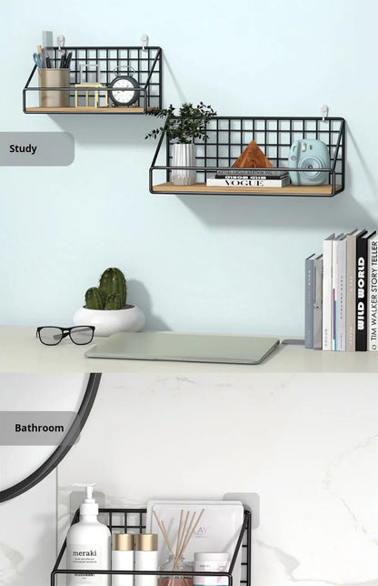 Wall Mounted Storage Shelves and Baskets