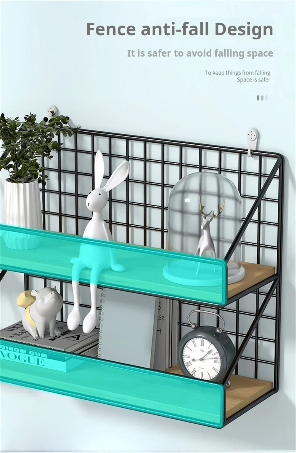 Wall Mounted Storage Shelves and Baskets