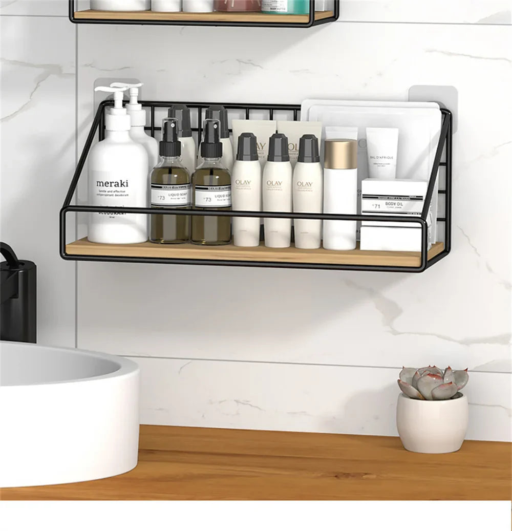 Wall Mounted Storage Shelves and Baskets