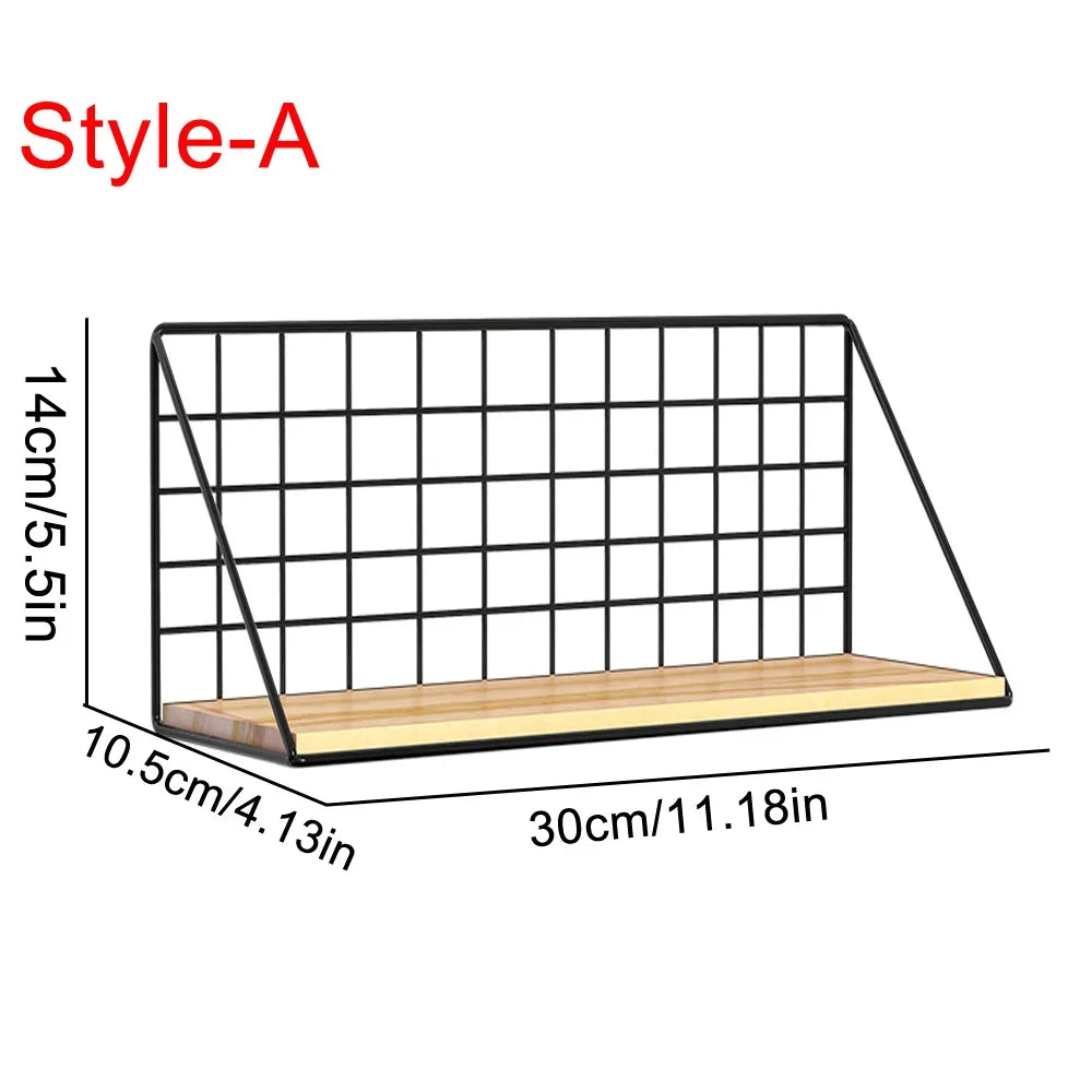 Wall Mounted Storage Shelves and Baskets - A 30cm