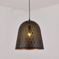 Warehouse Patterned Pendant Lamp Kit - Metallic Black Ceiling Light for Restaurant