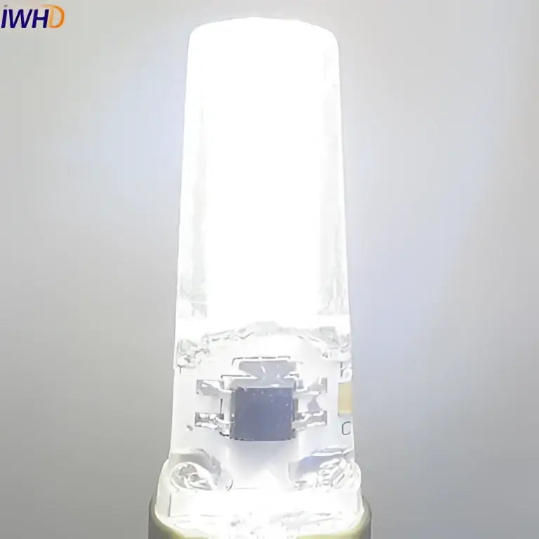Clear glass warm white cob g4 led bulb with metallic base and visible circuitry in led bulb 10-pack for chandeliers