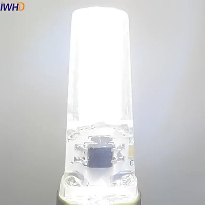 Clear glass warm white cob g4 led bulb 10-pack with metallic base and visible circuitry for chandelier use