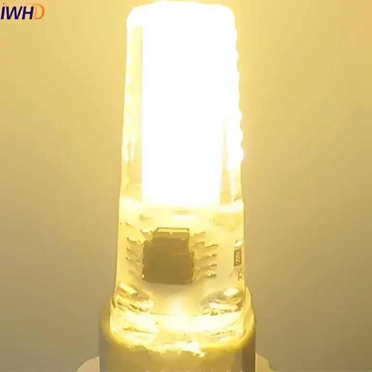 Warm white cob g4 led bulb 10-pack with clear glass casing and metallic base for chandelier dining room use