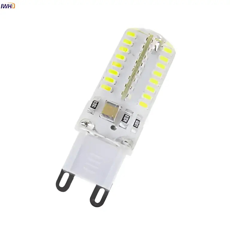 Clear glass led bulb with warm white dimmable yellowish leds and white base for living room decorbites lighting