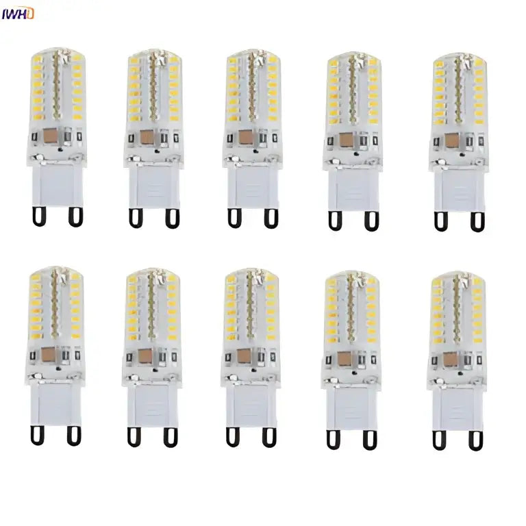 Ten clear glass decorbites dimmable led bulbs with warm white glow and g9 base for living room lighting