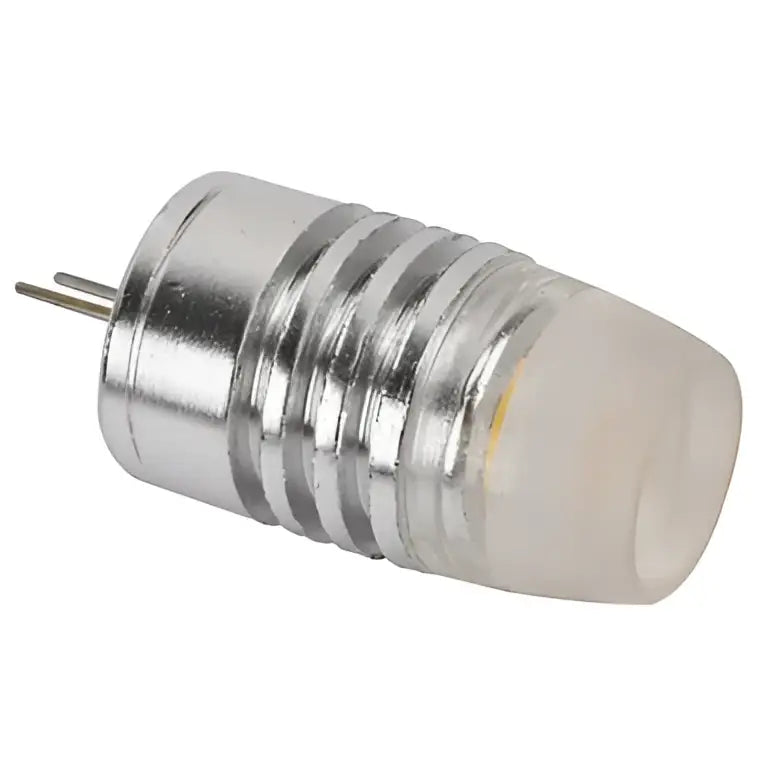 Silver-coated decorbites g4 led bulb with frosted glass dome and threaded metal base for home lighting bedroom use