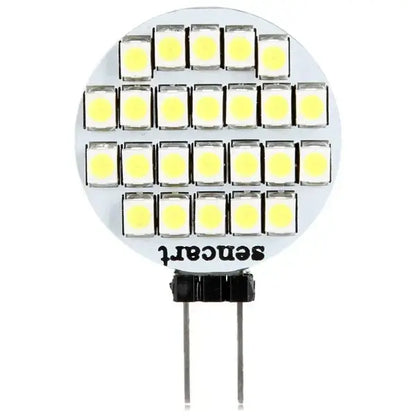 White circular decorbites g4 led 12v 3w bulb with 24 yellow leds and black base pins for kitchen lighting