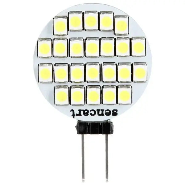 White circular decorbites g4 led 12v 3w bulb with 24 yellow leds and black base pins for kitchen lighting