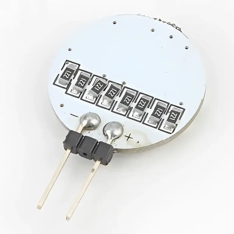 White circular decorbites g4 led 12v 3w bulb with eight black rectangular leds and metal pins for kitchen lighting