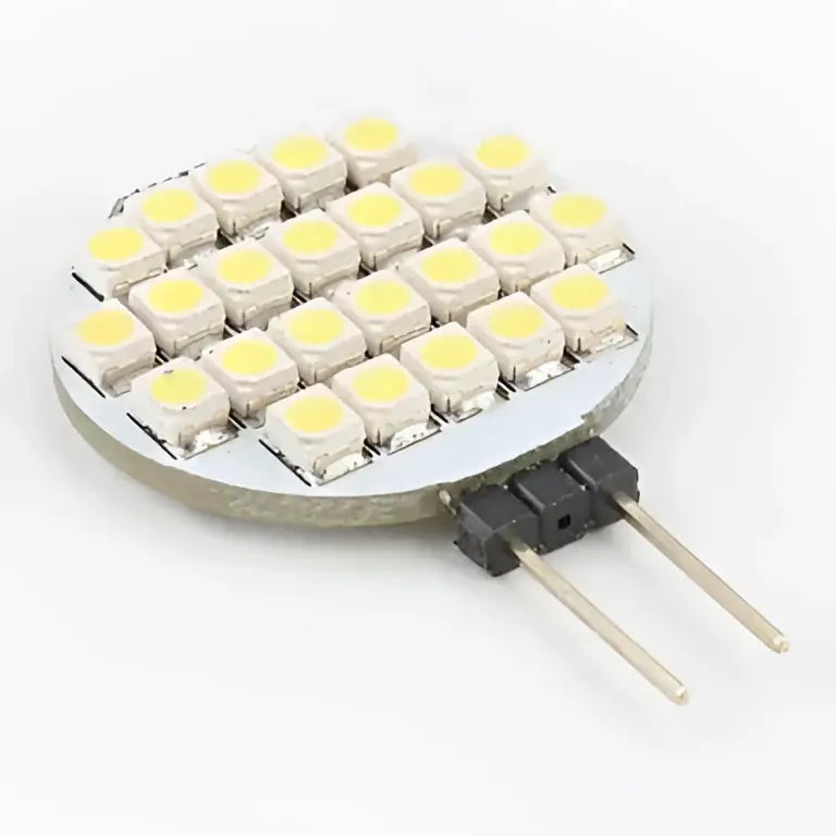 Circular decorbites g4 led 12v 3w bulb with 36 white leds on silver metal base for kitchen lighting