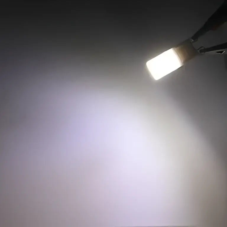 A bright white led bulb 1w cob with sleek metallic housing from decorbites g9 led for bedroom lighting