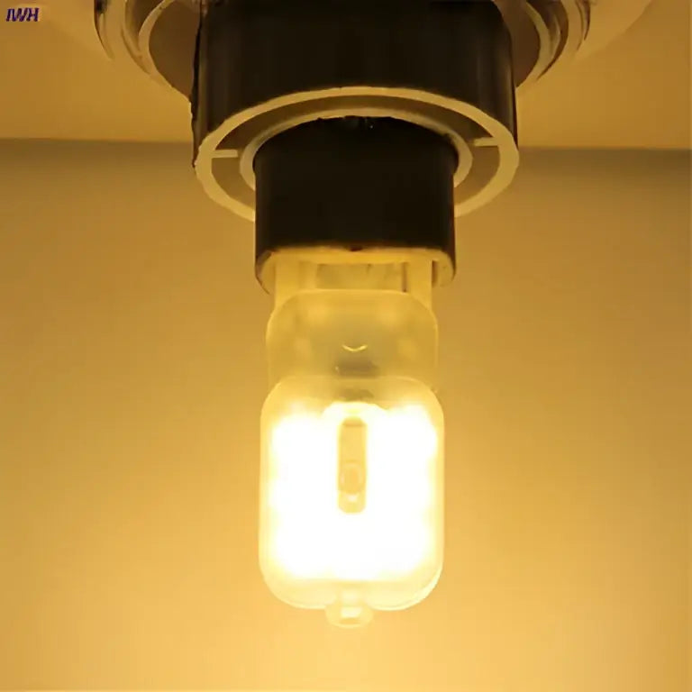 Warm white g9 led corn lights 5 pack with glowing edison-style bulbs and clear glass for chandeliers bedroom use