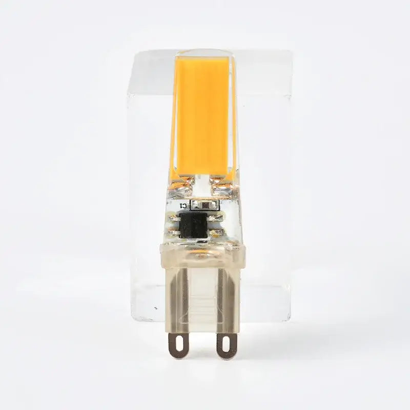 Warm yellow led glass bulb with metallic base featuring decorbites g9 led panel for bedroom constant power lighting