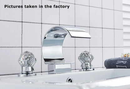 Waterfall Bathroom Basin Faucet - Hot/Cold Mixer