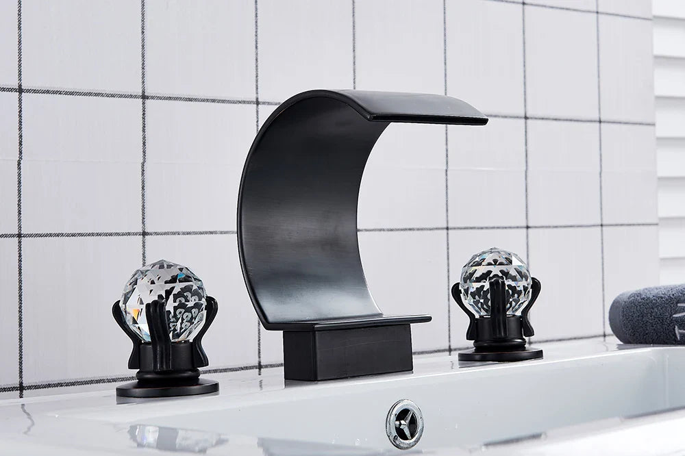 Waterfall Bathroom Basin Faucet - Hot/Cold Mixer