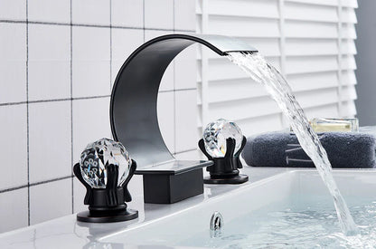 Waterfall Bathroom Basin Faucet - Hot/Cold Mixer