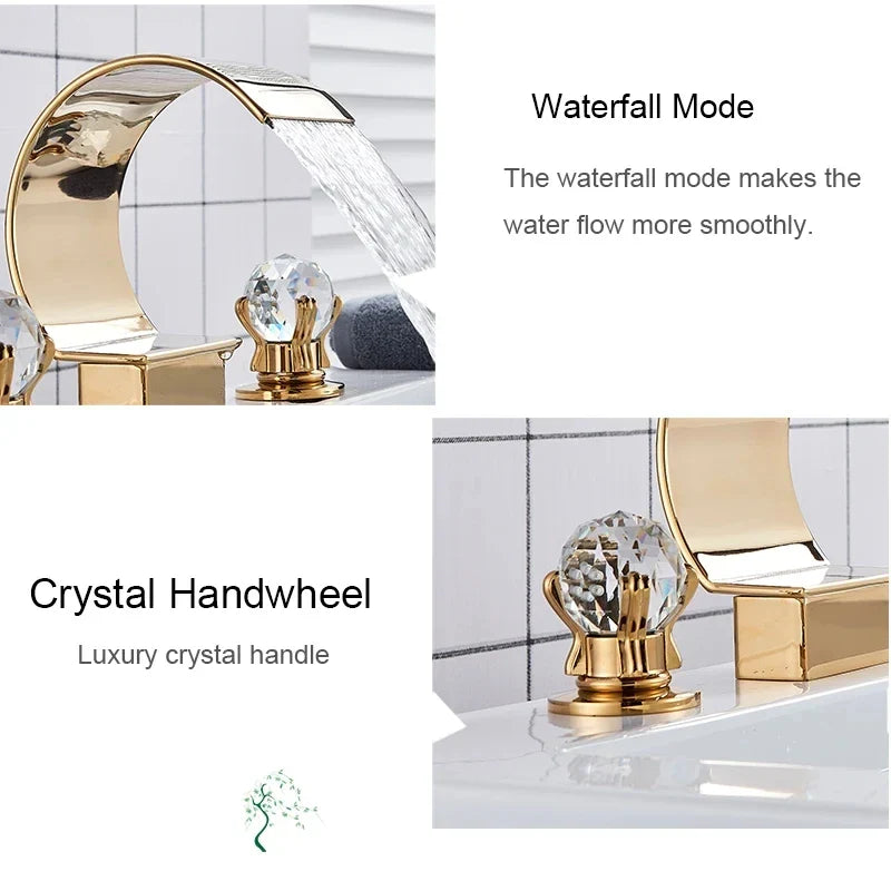 Waterfall Bathroom Basin Faucet - Hot/Cold Mixer