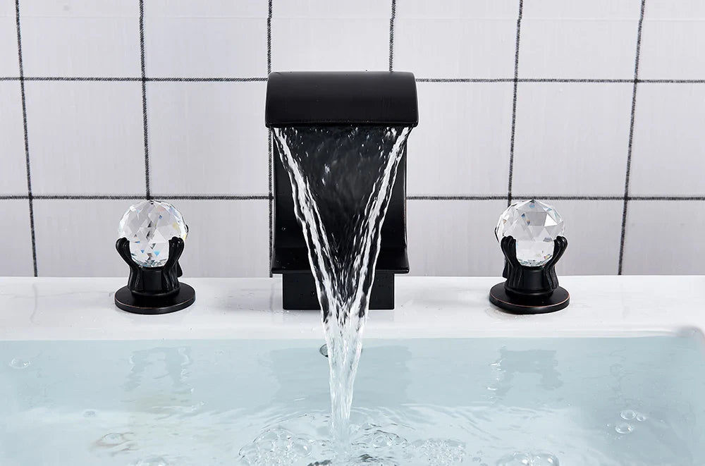 Waterfall Bathroom Basin Faucet - Hot/Cold Mixer