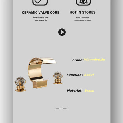 Waterfall Bathroom Basin Faucet - Hot/Cold Mixer